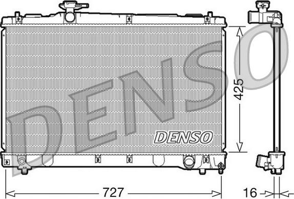 Denso DRM50034 - Радіатор, охолодження двигуна autocars.com.ua