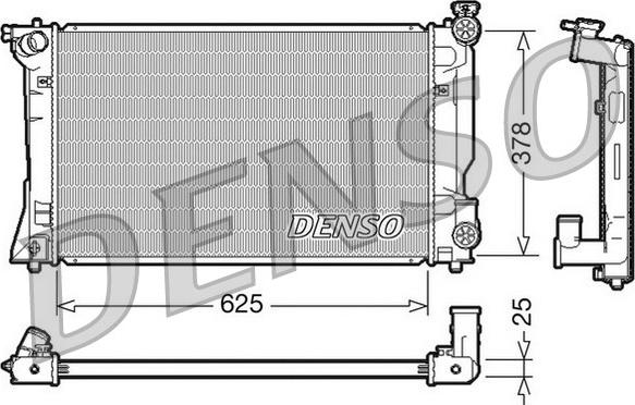 Denso DRM50035 - Радіатор, охолодження двигуна autocars.com.ua