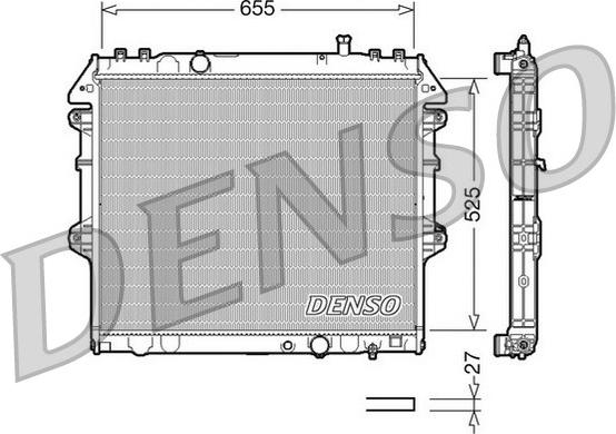 Denso DRM50039 - Радіатор, охолодження двигуна autocars.com.ua