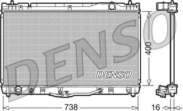 Denso DRM50043 - Радіатор, охолодження двигуна autocars.com.ua