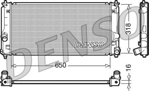 Denso DRM50044 - Радіатор, охолодження двигуна autocars.com.ua