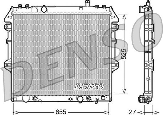 Denso DRM50045 - Радіатор, охолодження двигуна autocars.com.ua