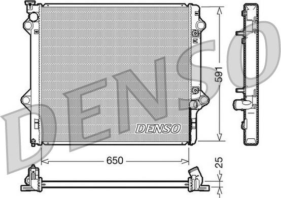 Denso DRM50046 - Радіатор, охолодження двигуна autocars.com.ua