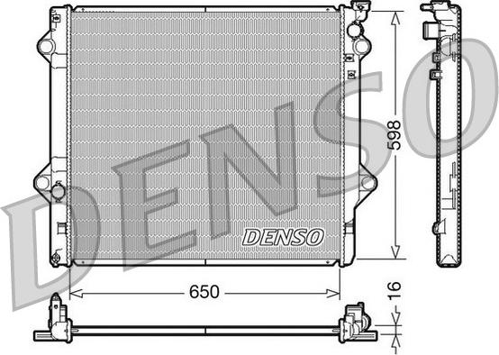 Denso DRM50048 - Радіатор, охолодження двигуна autocars.com.ua