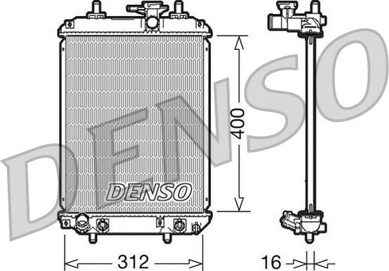 Denso DRM50050 - Радіатор, охолодження двигуна autocars.com.ua