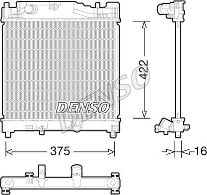 Denso DRM50056 - Радіатор, охолодження двигуна autocars.com.ua