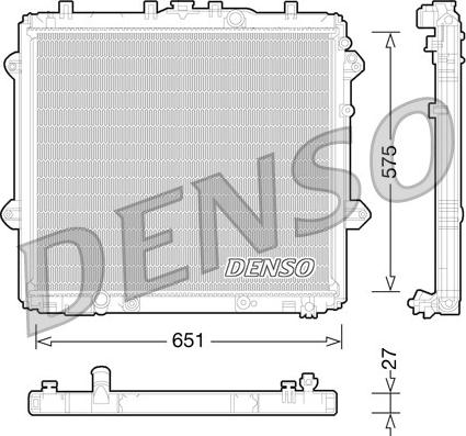 Denso DRM50060 - Радіатор, охолодження двигуна autocars.com.ua