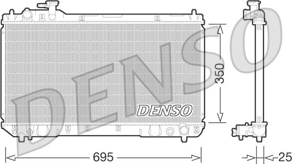 Denso DRM50062 - Радіатор, охолодження двигуна autocars.com.ua