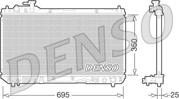 Denso DRM50063 - Радіатор, охолодження двигуна autocars.com.ua