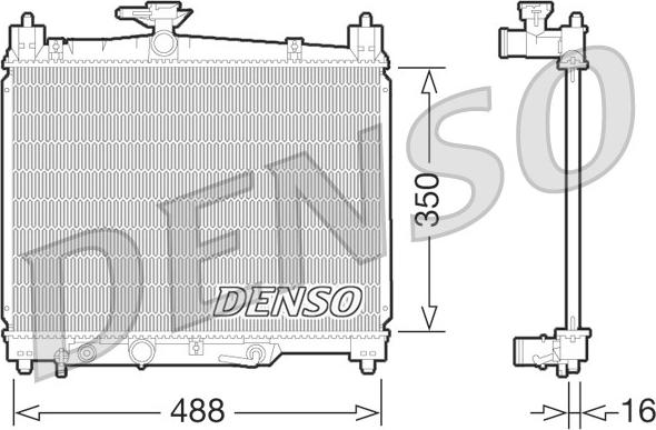 Denso DRM50066 - Радіатор, охолодження двигуна autocars.com.ua