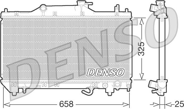 Denso DRM50067 - Радиатор, охлаждение двигателя avtokuzovplus.com.ua