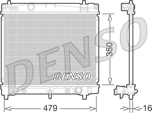 Denso DRM50070 - Радіатор, охолодження двигуна autocars.com.ua