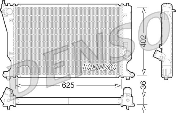 Denso DRM50073 - Радіатор, охолодження двигуна autocars.com.ua