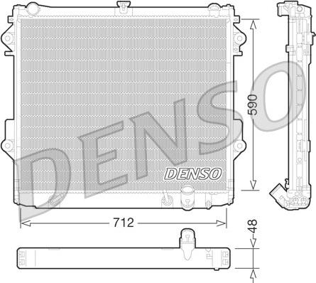 Denso DRM50074 - Радіатор, охолодження двигуна autocars.com.ua