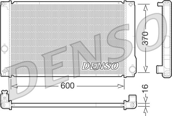 Denso DRM50076 - Радіатор, охолодження двигуна autocars.com.ua