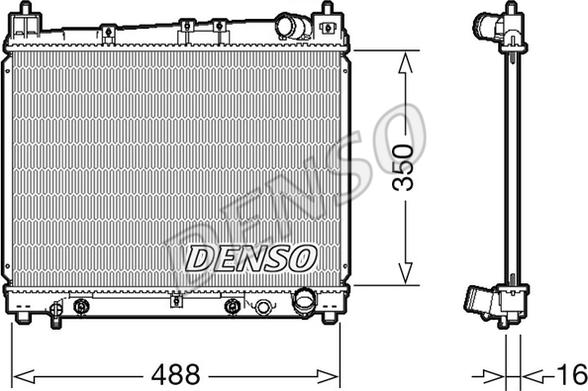 Denso DRM50080 - Радіатор, охолодження двигуна autocars.com.ua