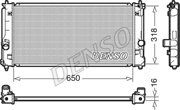 Denso DRM50081 - Радіатор, охолодження двигуна autocars.com.ua