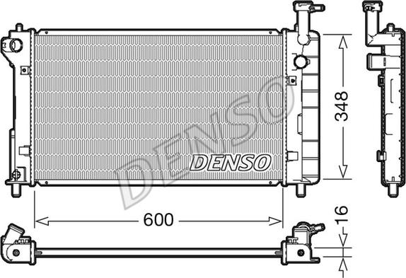 Denso DRM50082 - Радіатор, охолодження двигуна autocars.com.ua