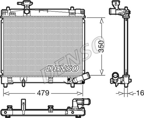 Denso DRM50086 - Радиатор, охлаждение двигателя avtokuzovplus.com.ua