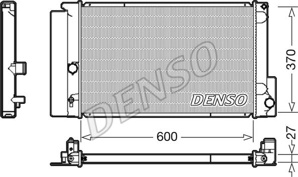 Denso DRM50087 - Радиатор, охлаждение двигателя avtokuzovplus.com.ua