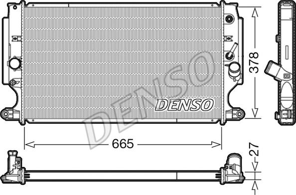 Denso DRM50088 - Радіатор, охолодження двигуна autocars.com.ua