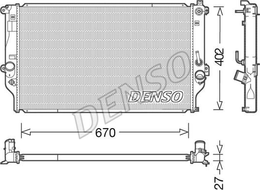 Denso DRM50092 - Радіатор, охолодження двигуна autocars.com.ua