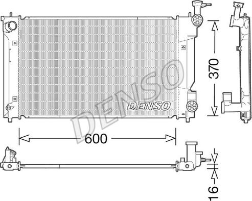 Denso DRM50094 - Радіатор, охолодження двигуна autocars.com.ua