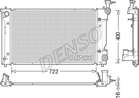 Denso DRM50098 - Радіатор, охолодження двигуна autocars.com.ua