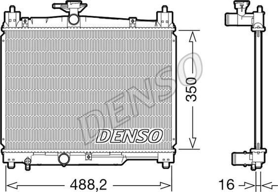 Denso DRM50101 - Радіатор, охолодження двигуна autocars.com.ua