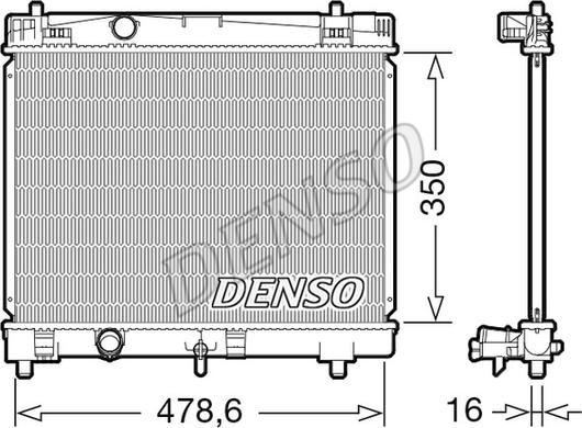 Denso DRM50103 - Радіатор, охолодження двигуна autocars.com.ua