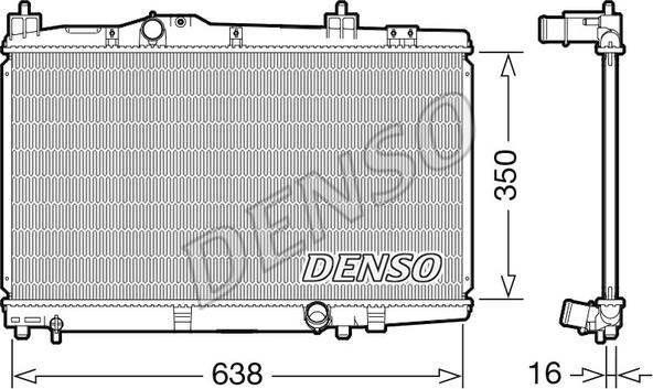 Denso DRM50105 - Радиатор, охлаждение двигателя avtokuzovplus.com.ua