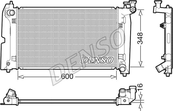 Denso DRM50110 - Радіатор, охолодження двигуна autocars.com.ua