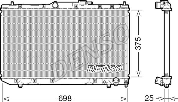 Denso DRM50116 - Радіатор, охолодження двигуна autocars.com.ua