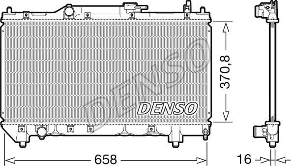 Denso DRM50117 - Радіатор, охолодження двигуна autocars.com.ua