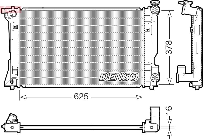 Denso DRM50118 - Радіатор, охолодження двигуна autocars.com.ua