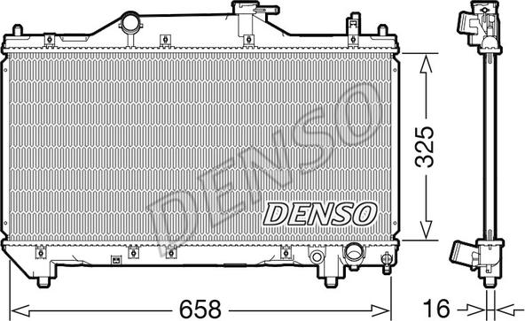 Denso DRM50131 - Радиатор, охлаждение двигателя avtokuzovplus.com.ua
