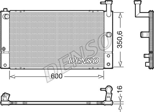 Denso DRM50133 - Радіатор, охолодження двигуна autocars.com.ua