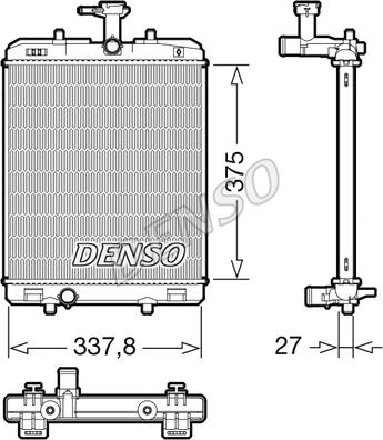 Denso DRM50134 - Радиатор, охлаждение двигателя avtokuzovplus.com.ua