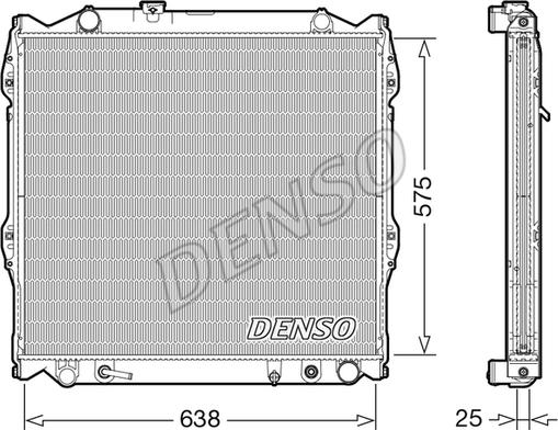 Denso DRM50138 - Радіатор, охолодження двигуна autocars.com.ua