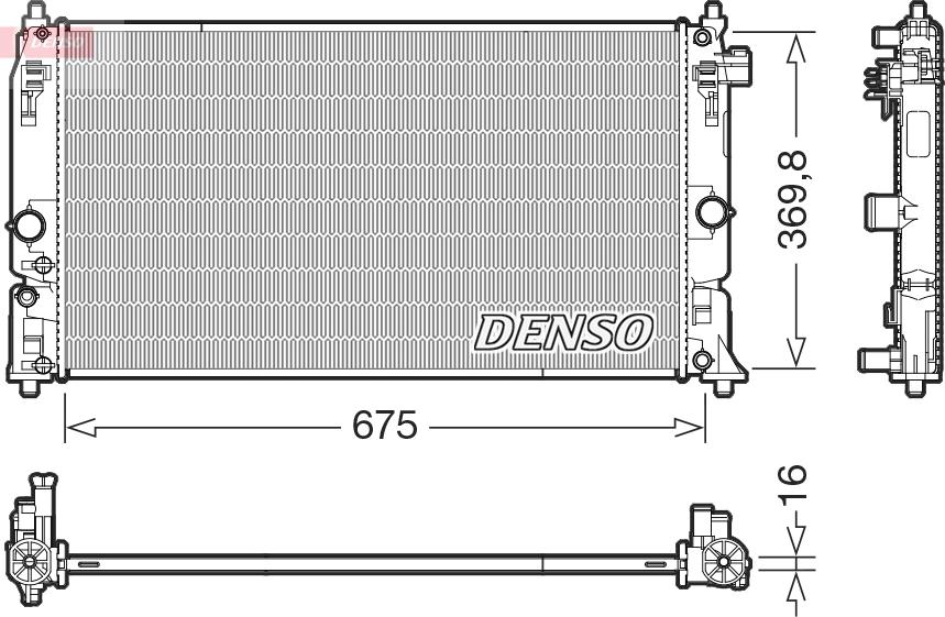 Denso DRM50150 - Радіатор, охолодження двигуна autocars.com.ua