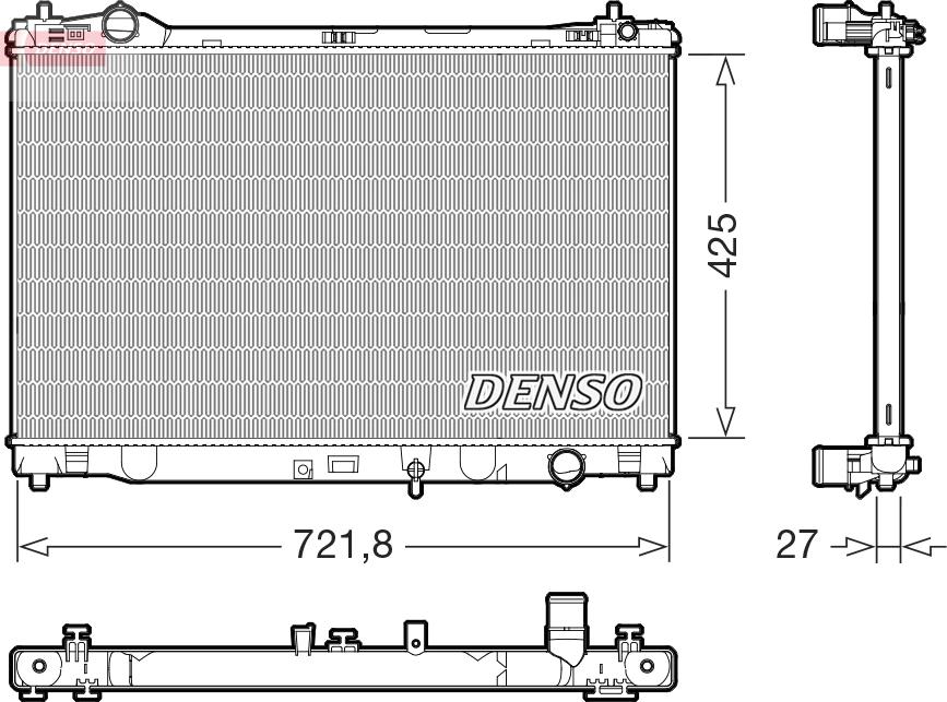 Denso DRM50153 - Радіатор, охолодження двигуна autocars.com.ua