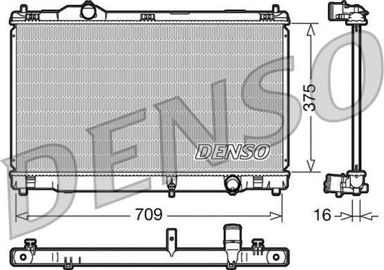 Denso DRM51001 - Радіатор, охолодження двигуна autocars.com.ua