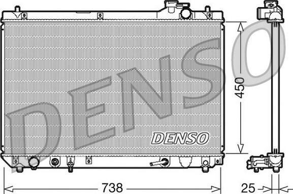 Denso DRM51004 - Радіатор, охолодження двигуна autocars.com.ua