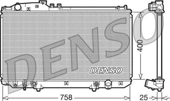 Denso DRM51006 - Радіатор, охолодження двигуна autocars.com.ua