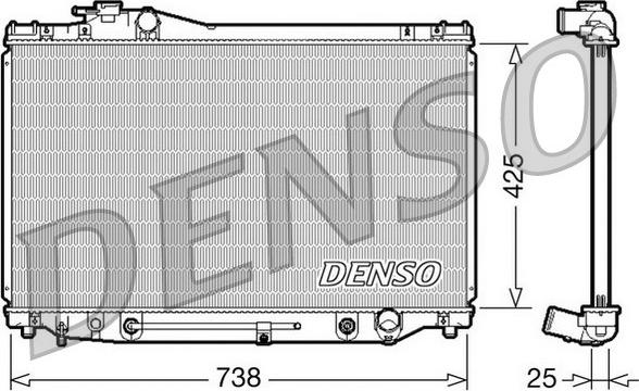 Denso DRM51007 - Радіатор, охолодження двигуна autocars.com.ua