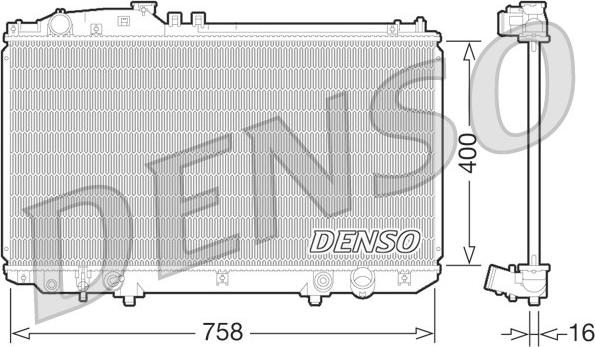 Denso DRM51009 - Радіатор, охолодження двигуна autocars.com.ua