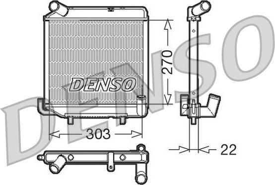 Denso DRM99003 - Радіатор, охолодження двигуна autocars.com.ua