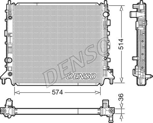 Denso DRM99013 - Радіатор, охолодження двигуна autocars.com.ua