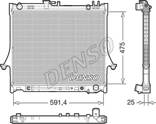 Denso DRM99015 - Радіатор, охолодження двигуна autocars.com.ua
