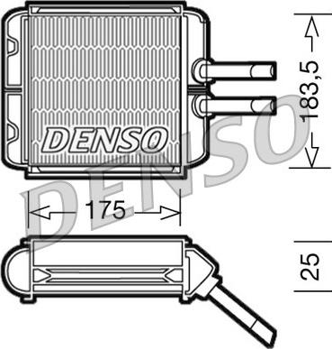 Denso DRR08001 - Теплообменник, отопление салона avtokuzovplus.com.ua